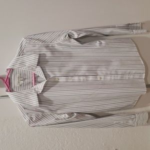 😎 EUC Banana Republic non-iron button down shirt sz 8P